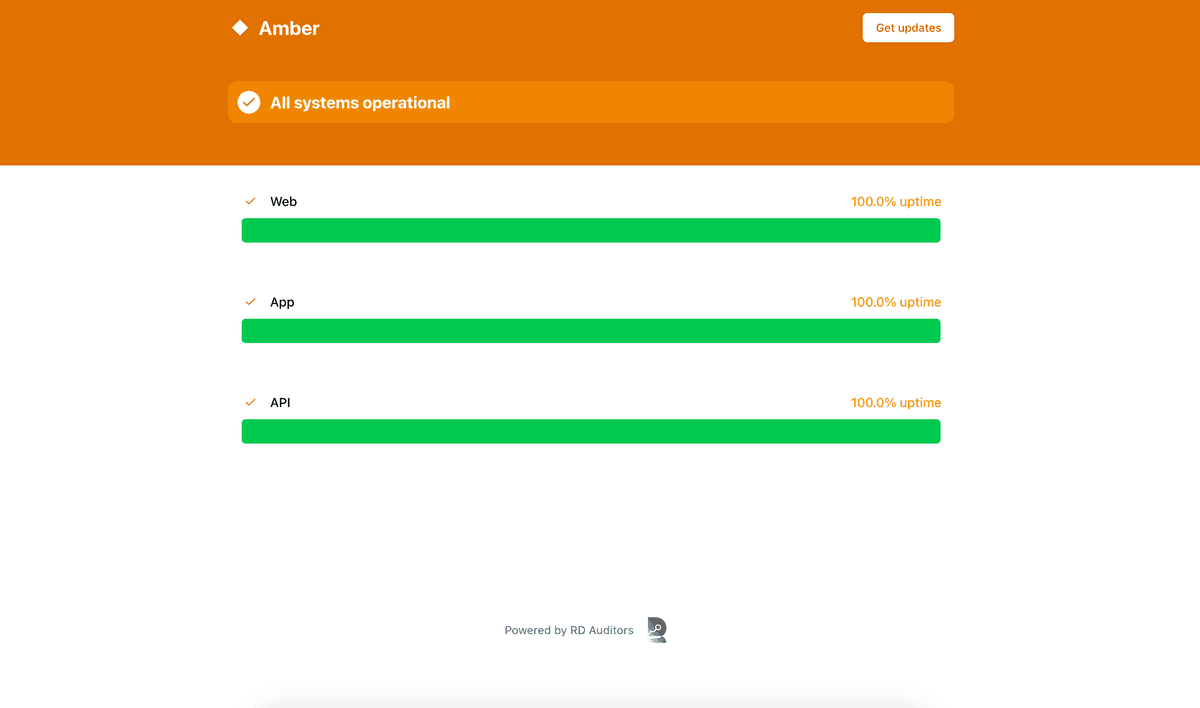 Orange Status Dashboard